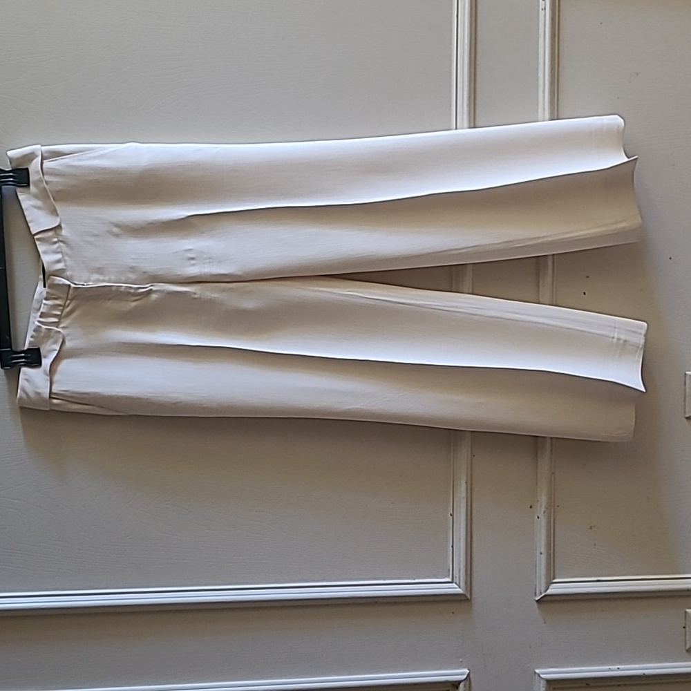 The Row Cream Ivory Off White Viscose & Silk Blend Wide-leg Trousers Pants Sz 4